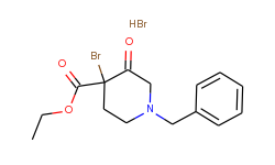 Ethyl 1-benzyl-4-bromo-3-oxopiperidine-4-carboxylate hydrobromide