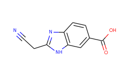 1H-​Benzimidazole-​6-​carboxylic acid, 2-​(cyanomethyl)​-