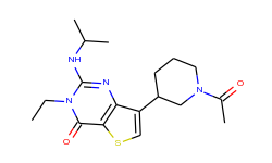 Thieno[3,2-d]pyrimidin-4(3H)-one, 7-(1-acetyl-3-piperidinyl)-3-ethyl-2-[(1-methylethyl)amino]-