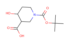 1-​[(tert-​butoxy)​carbonyl]​-​4-​hydroxypiperidine-​3-​carboxylic acid