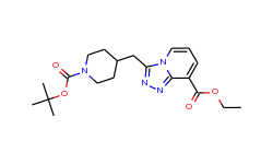 tert-Butyl 4-{[8-(ethoxycarbonyl)-[1,2,4]triazolo[4,3-a]pyridin-3-yl]methyl}piperidine-1-carboxylate