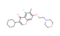 3-cyclohexyl-5-fluoro-6-methyl-7-[2-(morpholin-4-yl)ethoxy]-4H-chromen-4-one