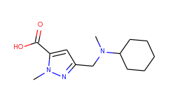 3-((Cyclohexyl(methyl)amino)methyl)-1-methyl-1H-pyrazole-5-carboxylic acid