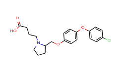 (S)-4-(2-((4-(4-Chlorophenoxy)phenoxy)methyl)pyrrolidin-1-yl)butanoic acid