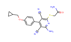 2-({6-Amino-3,5-dicyano-4-[4-(cyclopropylmethoxy)phenyl]pyridin-2-yl}sulfanyl)acetamide