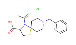 4-Acetyl-8-benzyl-1-thia-4,8-diazaspiro[4.5]-decane-3-carboxylic acid hydrochloride