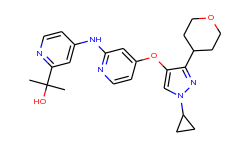 2-[4-[[4-[1-Cyclopropyl-3-(oxan-4-yl)pyrazol-4-yl]oxypyridin-2-yl]amino]pyridin-2-yl]propan-2-ol