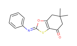 1,3-Benzoxathiol-4(5H)-one, 6,7-dihydro-6,6-dimethyl-2-(phenylimino)-