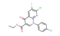 7-chloro-1-(4-chloro-phenyl)-6-fluoro-4-oxo-1,4-dihydro-[1,8]naphthyridine-3-carboxylic acid ethyl e