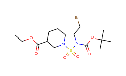 ethyl 1-{[(2-bromoethyl)(tert-butoxycarbonyl)-amino]sulfonyl}-3-piperidinecarboxylate