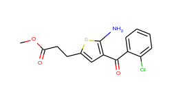 2-Amino-3-(2-chlorobenzoyl)-5-(2-carbomethoxyethyl)thiophene