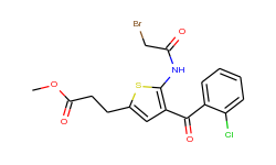 2-Bromoacetylamino-3-(2-chlorobenzoyl)-5-(2-carbomethoxyethyl)thiophene