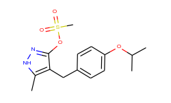 1H-​Pyrazol-​3-​ol, 5-​methyl-​4-​[[4-​(1-​methylethoxy)​phenyl]​methyl]​-​, 3-​methanesulfonate