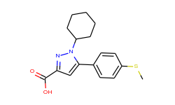 1-Cyclohexyl-5-(4-methylsulfanylphenyl)-1H-pyrazole-3-carboxylic acid