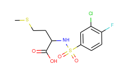 2-{[(3-chloro-4-fluorophenyl)sulfonyl]amino}-4-(methylthio)butanoic acid