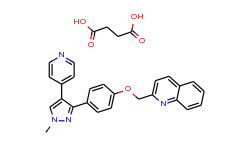 2-((4-(1-Methyl-4-(pyridin-4-yl)-1H-pyrazol-3-yl)phenoxy)methyl)quinoline succinate