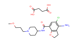 Butanedioic acid 4-amino-5-chloro-2,3-dihydro-N-[1-(3-methoxypropyl)-4-piperidinyl]-7-benzofurancarb