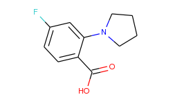 4-Fluoro-2-(1-pyrrolidinyl)benzoic Acid